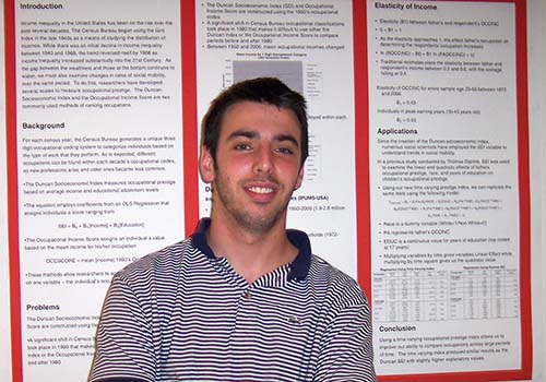 “Was your service job as good as your father’s? Developing a time varying occupational prestige index.” Aaron Truchil ’09. Sponsor: Daniel Long (sociology)
